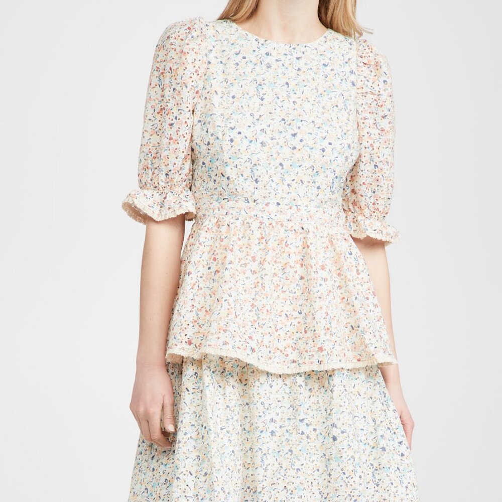 ENGLISH FACTORY Multi Color 3 Tier Ruffle Dress